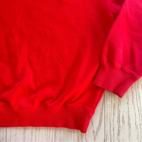 Vintage 90s Hang Ten 100% Pure Cotton Embroidered Logo Crewneck Red Sweatshirt - Picture 5 of 15